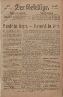 Der Gesellige, Nr. 230, Freitag, 1. Oktober 1915