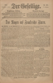 Der Gesellige, Nr. 231, Sonnabend, 2. Oktober 1915