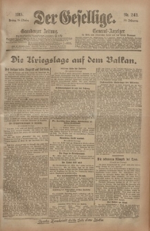 Der Gesellige, Nr. 242, Freitag, 15. Oktober 1915