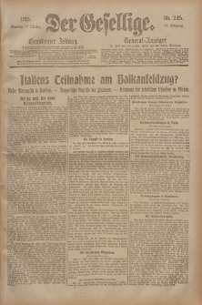 Der Gesellige, Nr. 245, Dienstag, 19. Oktober 1915
