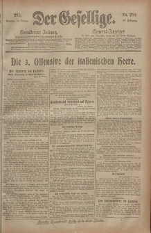 Der Gesellige, Nr. 250, Sonntag, 24. Oktober 1915