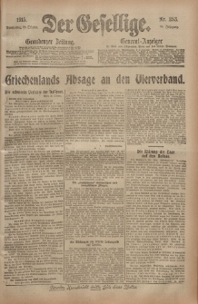 Der Gesellige, Nr. 253, Donnerstag, 28. Oktober 1915