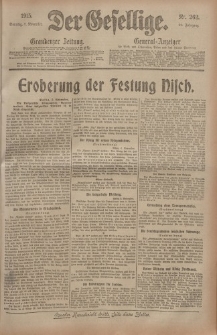 Der Gesellige, Nr. 262, Sonntag, 7. November 1915