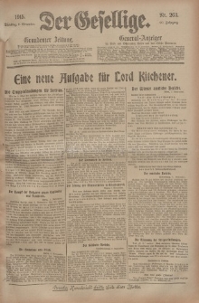 Der Gesellige, Nr. 263, Dienstag, 9. November 1915