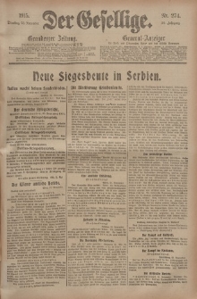 Der Gesellige, Nr. 274, Dienstag, 23. November 1915