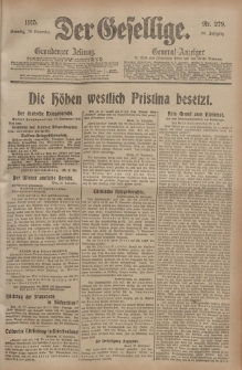 Der Gesellige, Nr. 279, Sonntag, 28. November 1915