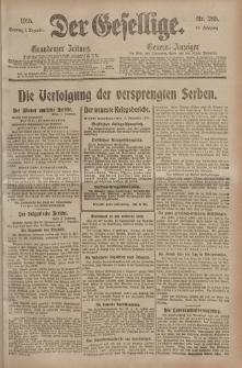Der Gesellige, Nr. 285, Sonntag, 5. Dezember 1915