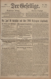 Der Gesellige, Nr. 288, Donnerstag, 9. Dezember 1915