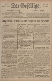 Der Gesellige, Nr. 291, Sonntag, 12. Dezember 1915