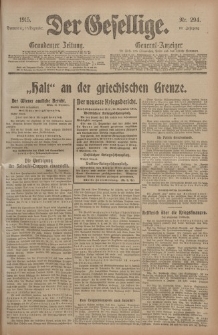 Der Gesellige, Nr. 294, Donnerstag, 16. Dezember 1915