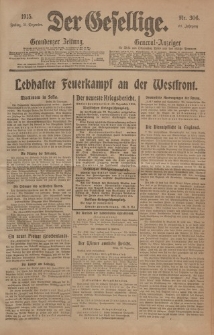 Der Gesellige, Nr. 306, Freitag, 31. Dezember 1915
