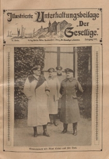 Illustrierte Unterhaltungsbeilage "Der Gesellige", 43. Woche, Jahrgang 1915