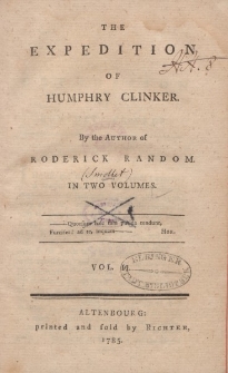 The expedition of Humphry Clinker. T. 2