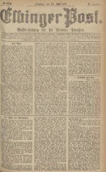 Elbinger Post, Nr.171 Dienstag 25 Juli 1876, 3 Jh