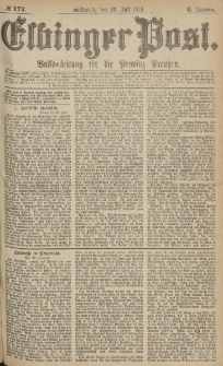 Elbinger Post, Nr.172 Mittwoch 26 Juli 1876, 3 Jh