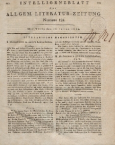 Intelligenzblatt der Allgemeinen Literatur-Zeitung vom Jahre 1801. Numero 124-250.