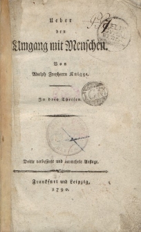 Ueber den Umgang mit Menschen