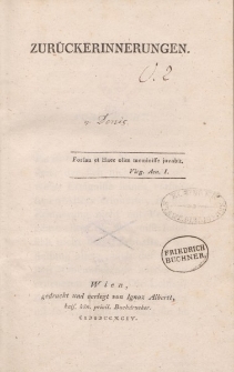 Zur&uuml;ckerinnerungen