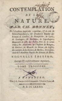Contemplation de la nature […] Tome troisieme