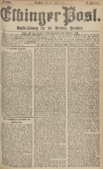 Elbinger Post, Nr.153 Dienstag 4 Juli 1876, 3 Jh
