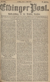 Elbinger Post, Nr.156 Freitag 7 Juli 1876, 3 Jh