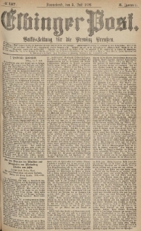 Elbinger Post, Nr.157 Sonnabend 8 Juli 1876, 3 Jh