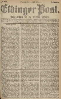 Elbinger Post, Nr.159 Dienstag 11 Juli 1876, 3 Jh
