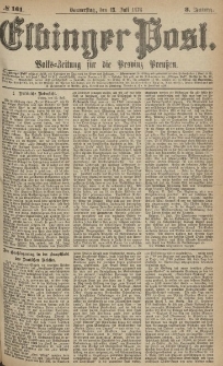 Elbinger Post, Nr.161 Donnerstag 13 Juli 1876, 3 Jh