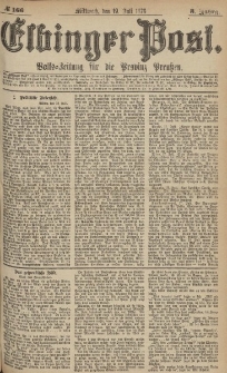 Elbinger Post, Nr.166 Mittwoch 19 Juli 1876, 3 Jh