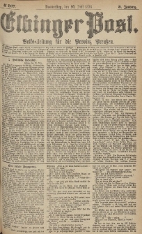 Elbinger Post, Nr.167 Donnerstag 20 Juli 1876, 3 Jh