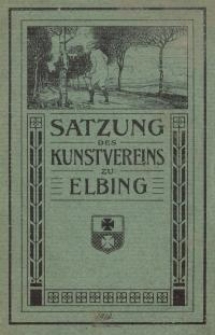 Satzung des Kunstvereins zu Elbing