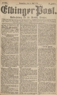 Elbinger Post, Nr.104 Donnerstag 4 Mai 1876, 3 Jh