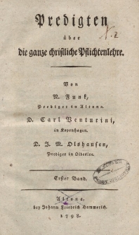 Predigten über die ganze christliche Pflichtenlehre. Erster Band