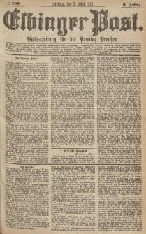 Elbinger Post, Nr.105 Freitag 5 Mai 1876, 3 Jh