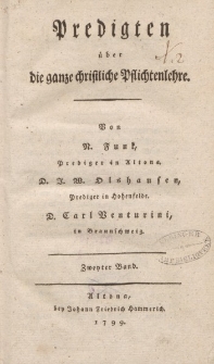 Predigten über die ganze christliche Pflichtenlehre. Zweyter Band