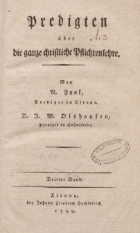 Predigten über die ganze christliche Pflichtenlehre. Dritter Band