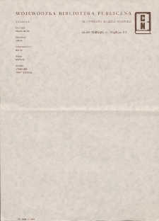 Dane teleinformatyczne Wojewódzkiej Biblioteki Publicznej w Elblągu – spis telefonów