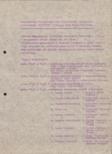 Program Wojewódzkiej Inauguracji Roku Działalności Kulturalno-Wychowawczej 1979/1980 – maszynopis