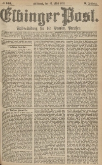 Elbinger Post, Nr.109 Mittwoch 10 Mai 1876, 3 Jh