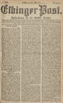Elbinger Post, Nr.110 Freitag 12 Mai 1876, 3 Jh
