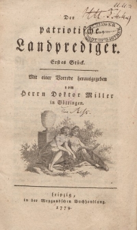 Der patriotische Landprediger. Erster Stück […]