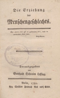 Die Erziehung des Menschengeschlechts