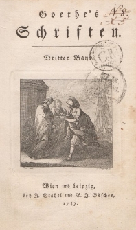 Goethe’s Schriften. Dritter Band
