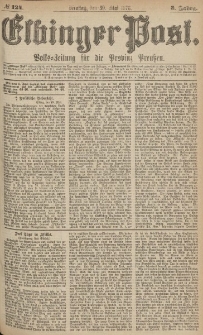 Elbinger Post, Nr.124 Dienstag 30 Mai 1876, 3 Jh