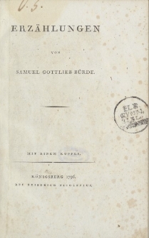 Erzählungen von Samuel Gottlieb Bürde
