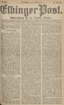 Elbinger Post, Nr.126 Donnerstag 1 Juni 1876, 3 Jh