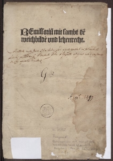 Remissoriu[m] mit sambt de[m] weichbilde und lehenrecht