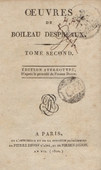 Oeuvres de Nicolas Boileau Despréaux. Tome second […]