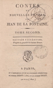 Contes et nouvelles en vers par Jean de La Fontaine. Tome second […]