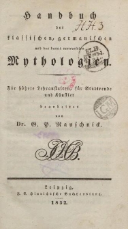 Handbuch der klassischen, germanischen und der damit verwandten Mythologien